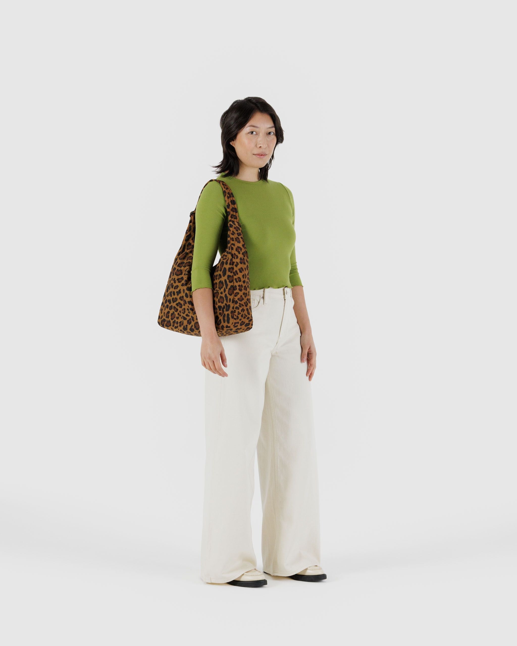 Nylon Shoulder Bag - Leopard