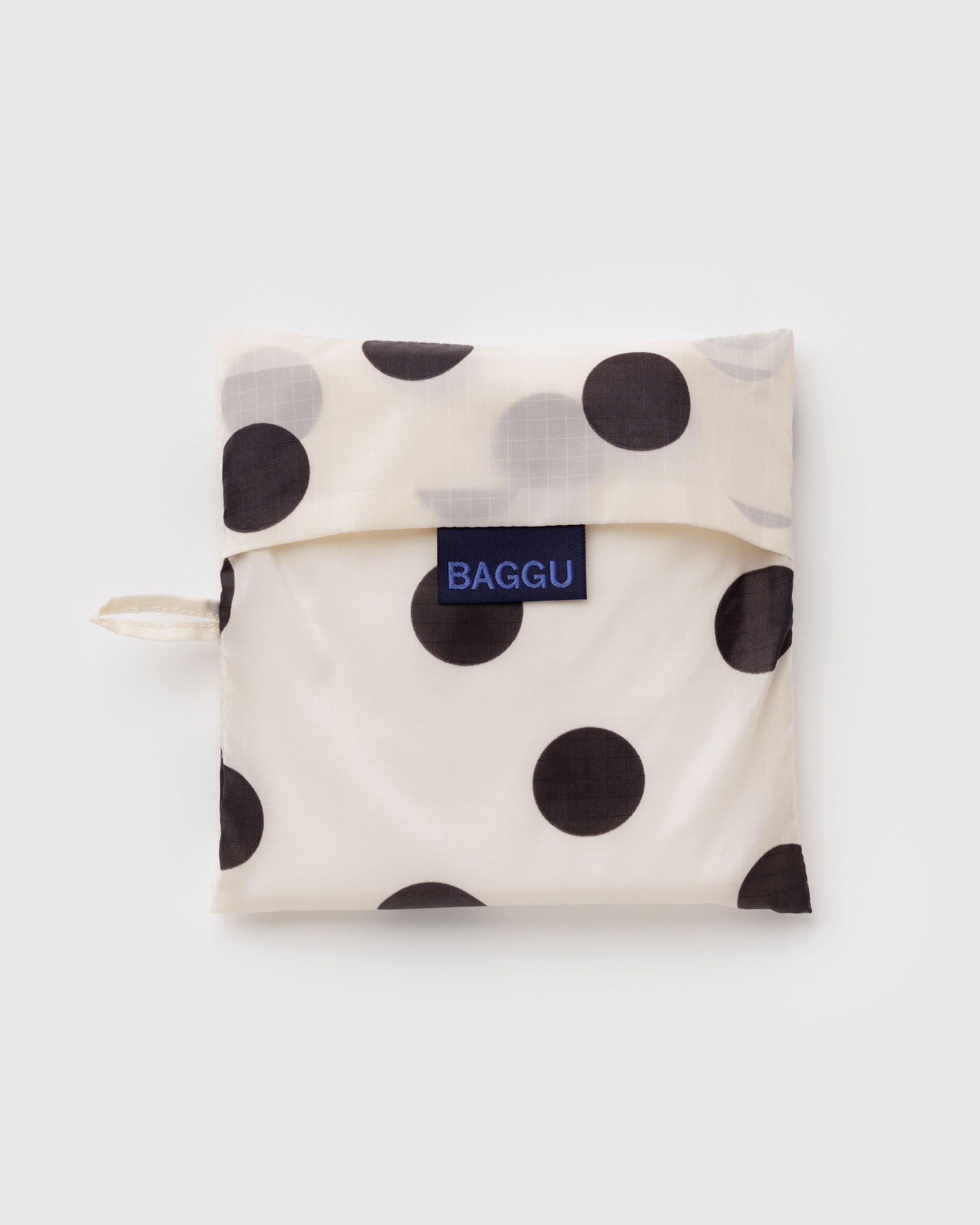 Big Baggu - Cream and Black Polka Dot