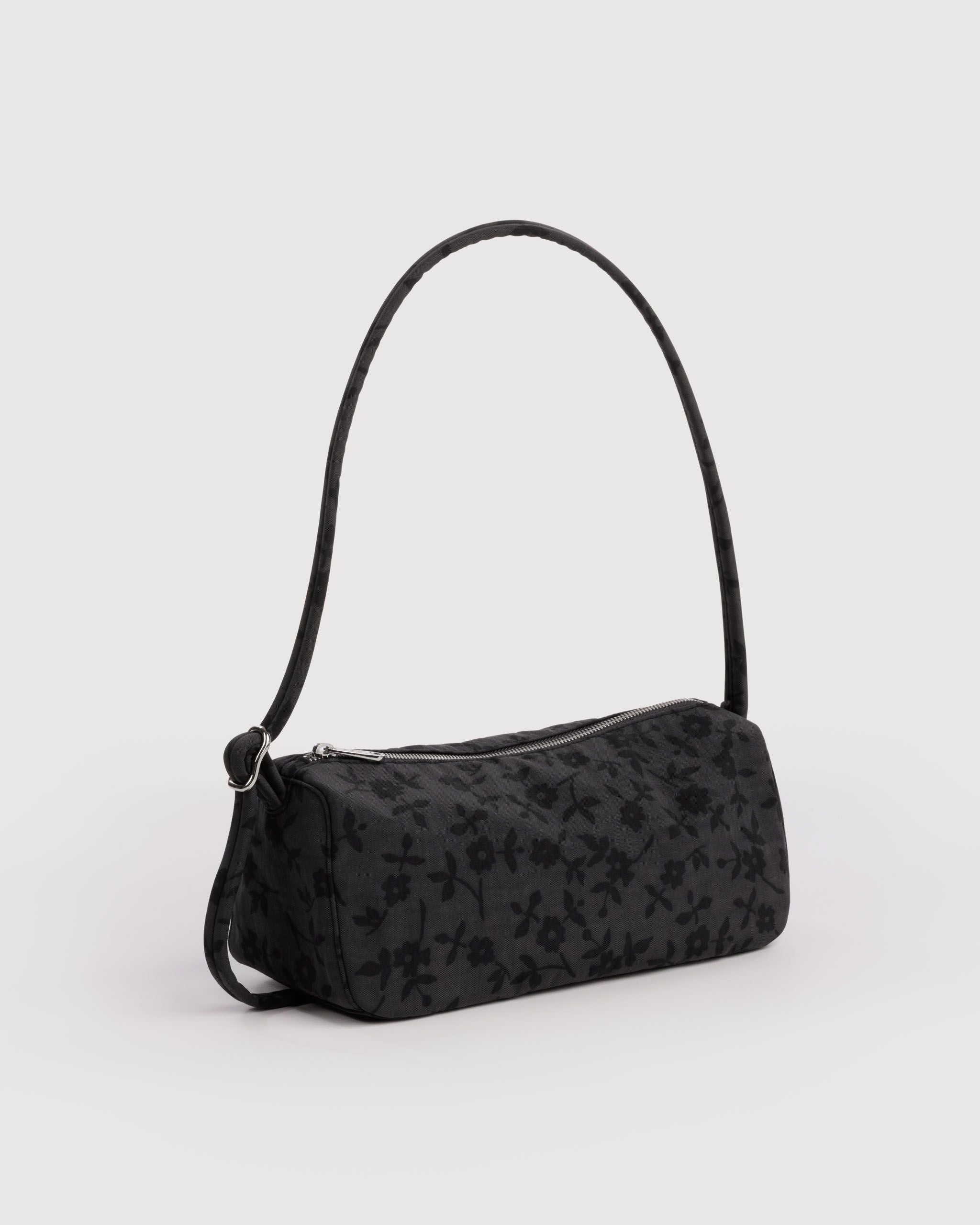 Nylon Loaf Bag - Charcoal Ditsy Floral