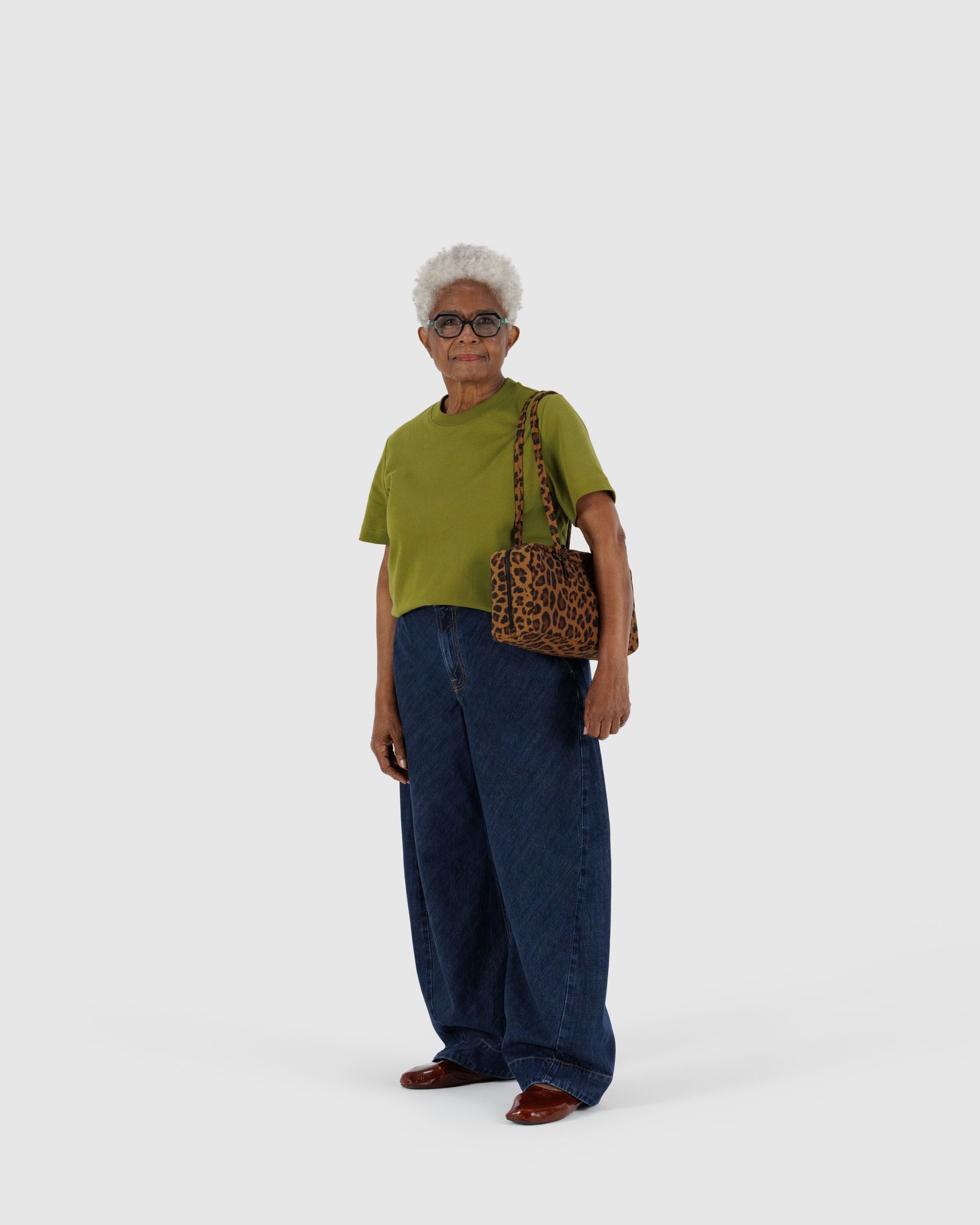 Nylon Bowler Bag - Leopard