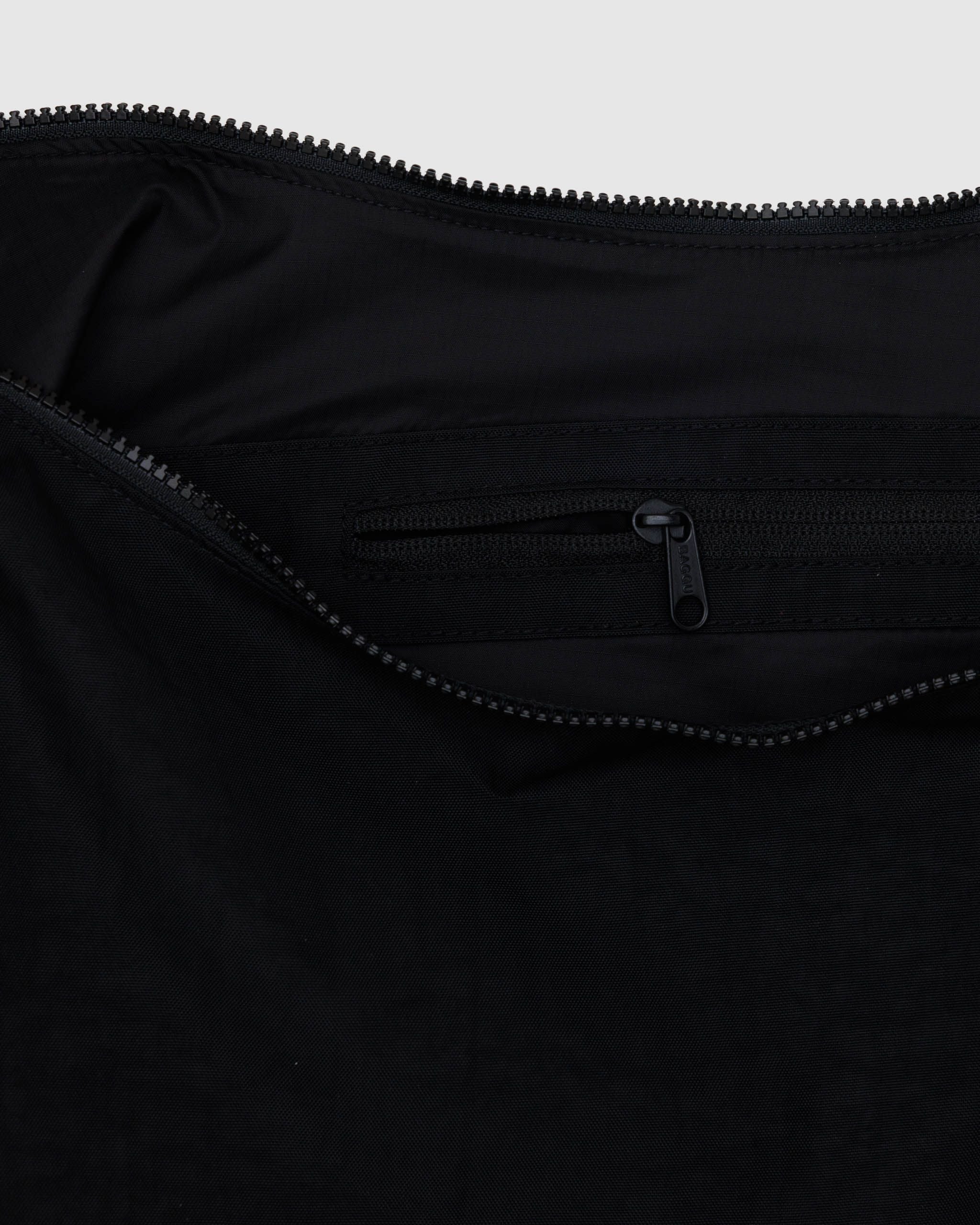 Large Nylon Crescent Bag - Black